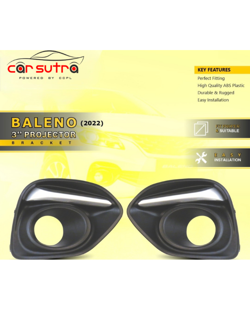 Carsutra BV 65 | Baleno 3 Inch Fog Light OE Bracket | Set of 2 Pcs | Plug N Play| Suitable for Baleno 2022